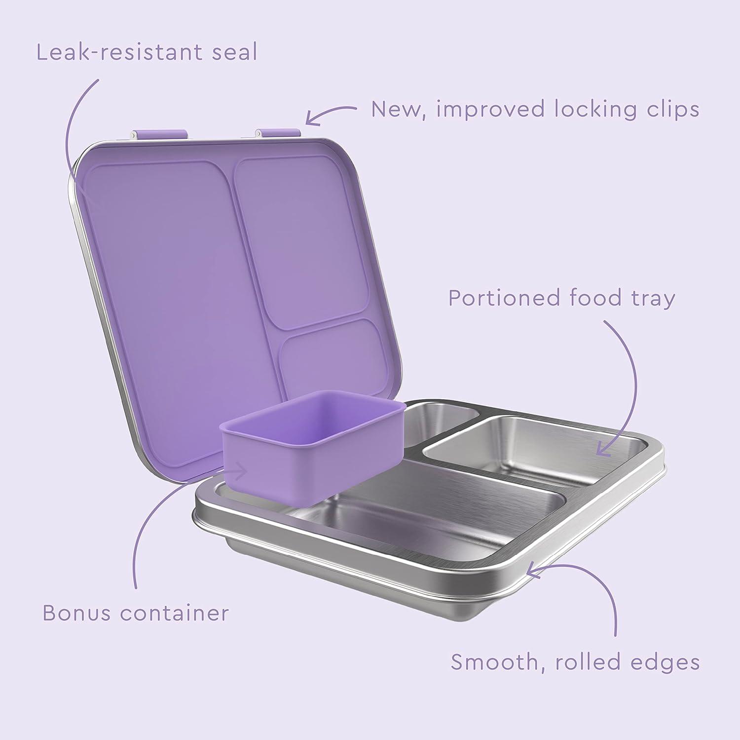 imageBentgo Kids Stainless Steel Prints Lunch Box Set With Reusable Stainless Steel Utensils Unicorn