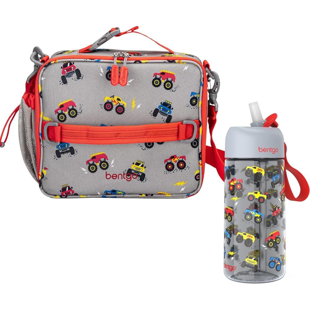 imageBentgo Kids Lunch Bag Set Water Bottle New amp Improved 2023 Trucks
