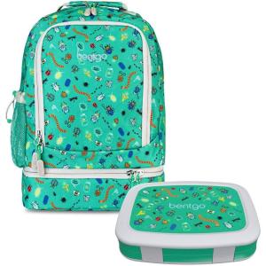 Bentgo 2-in-1 Backpack & Insulated Lunch Bag Set With Kids Prints Lunch Box (Bug Buddies)