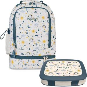 Bentgo 2-in-1 Backpack & Insulated Lunch Bag Set With Kids Prints Lunch Box (Friendly Skies)