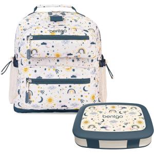 Bentgo® Kids 14” Backpack Set With Kids Prints Lunch Box (Friendly Skies)