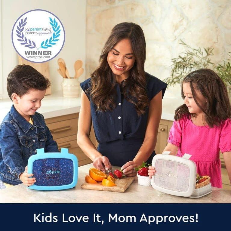 imageBentgo Kids 5Compartment Lunch Box With Insulated Lunch Bag Confetti Edition Abyss Blue