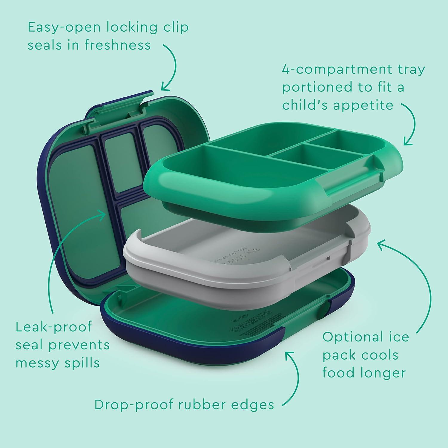 imageBentgo Kids Chill Lunch Box GreenNavy With Kids Water Bottle New amp Improved 2023 Blue