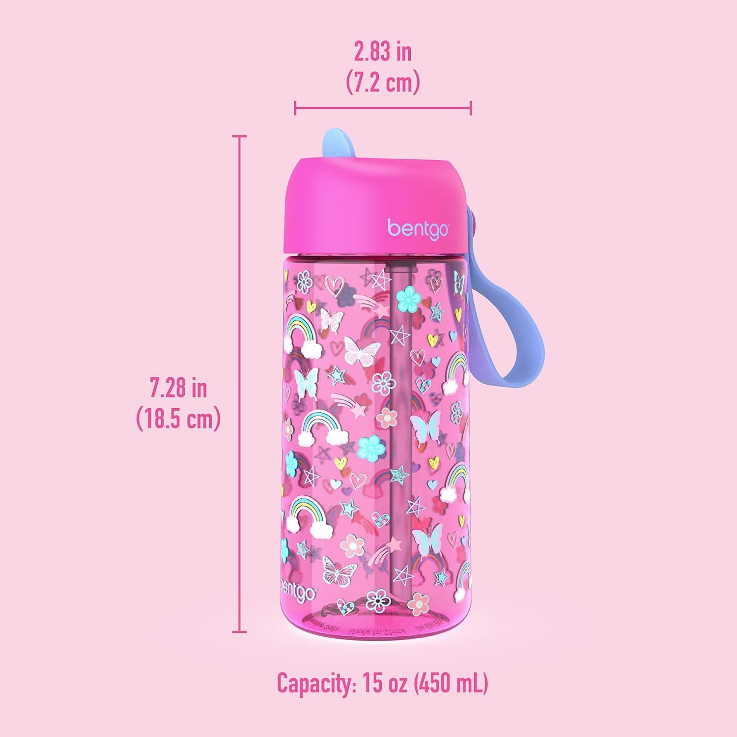 imageBentgo Kids Lunch Bag Set Water Bottle New amp Improved 2023 Rainbows and Butterflies