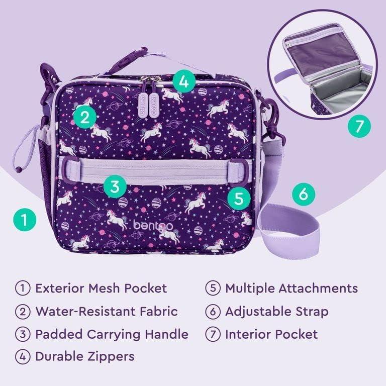 imageBentgo Kids Lunch Bag Set Water Bottle New amp Improved 2023 Unicorn