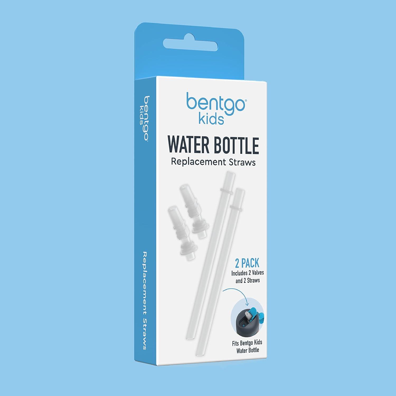 imageBentgo Kids Water Bottle 2Pack New amp Improved 2023 Set With 2Pack of Water Bottle Replacement Straws Rainbows amp ButterfliesFairies