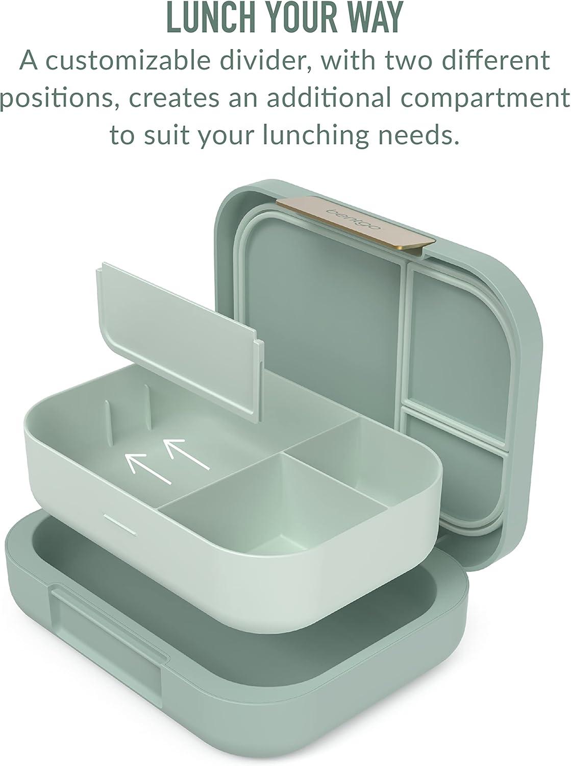 imageBentgo Modern BentoStyle Lunch Box Set With Reusable Snack Cup Mint Green