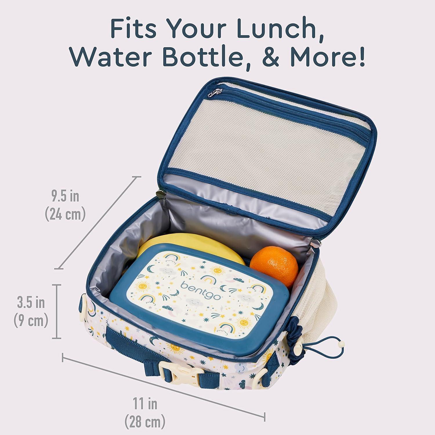 imageBentgo Prints Insulated Lunch Bag Set With Kids BentoStyle Lunch Box Friendly Skies