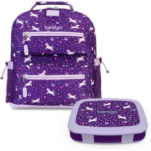 Bentgo® Kids 14” Backpack Set With Kids Prints Lunch Box (Unicorn)