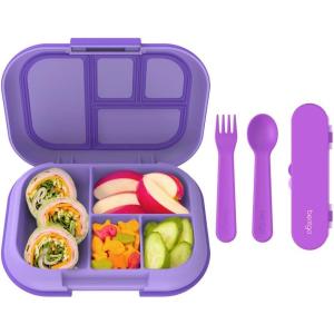 Bentgo® Kids Chill Lunch Box With Kids Reusable Plastic Utensils (Purple)
