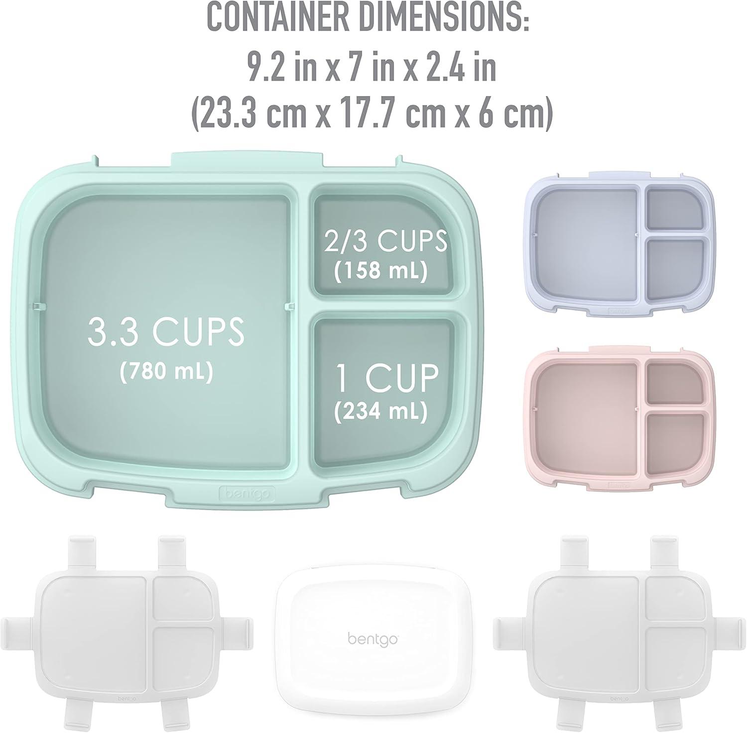 imageBentgo Fresh 3Pack Meal Prep Lunch Box Set Reusable 3Compartment Containers for Meal Prepping Healthy Eating OntheGo and Balanced PortionControl BPAFree Microwave amp Dishwasher Safe