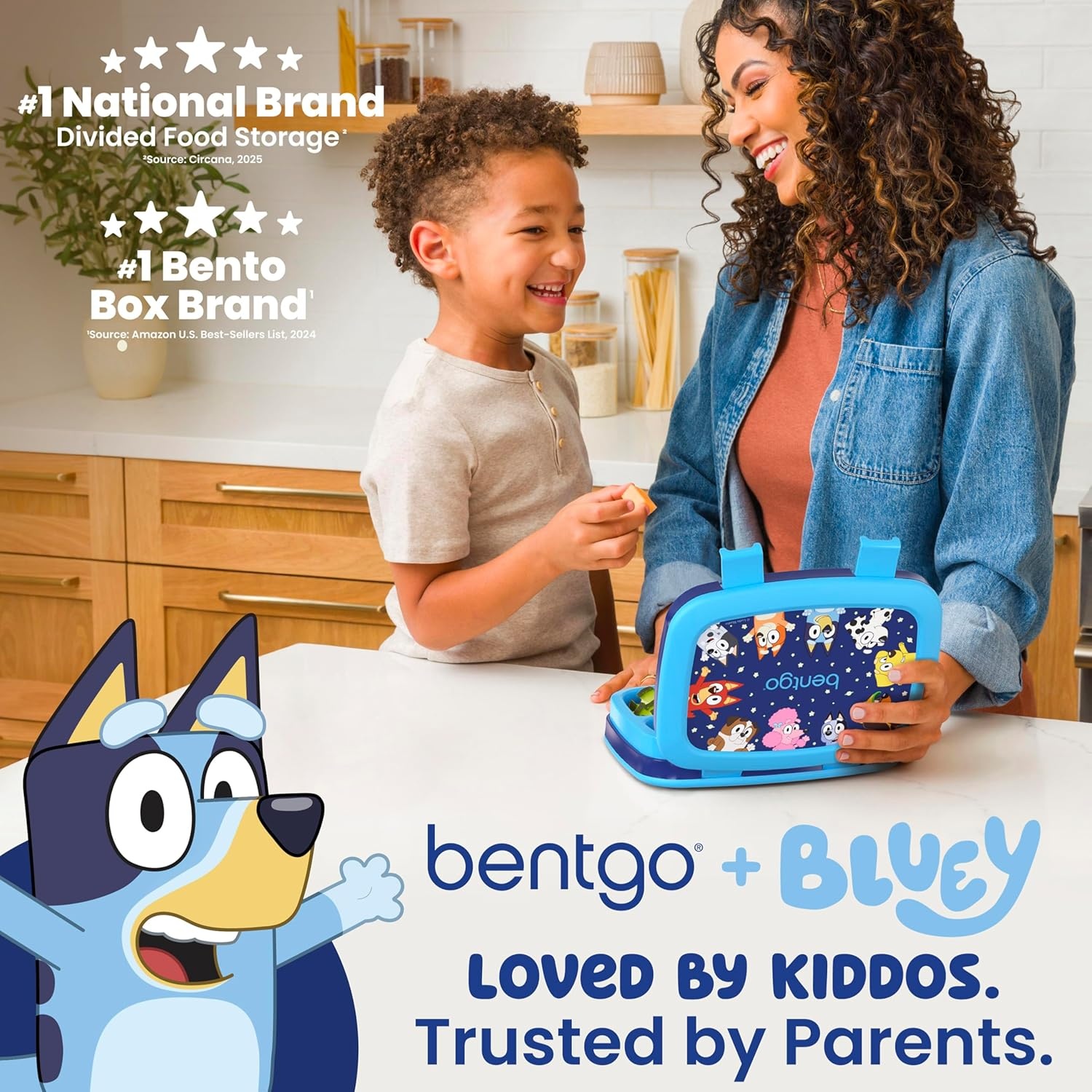image:imageBentgo BLUEY Kids Prints LeakProof 5Compartment BentoStyle Kids Lunch Box Ideal Portions Ages 37 Durable DropProof Dishwasher Safe PFAS amp BPAFree Bluey amp Bingo Play DayBlueys Universe