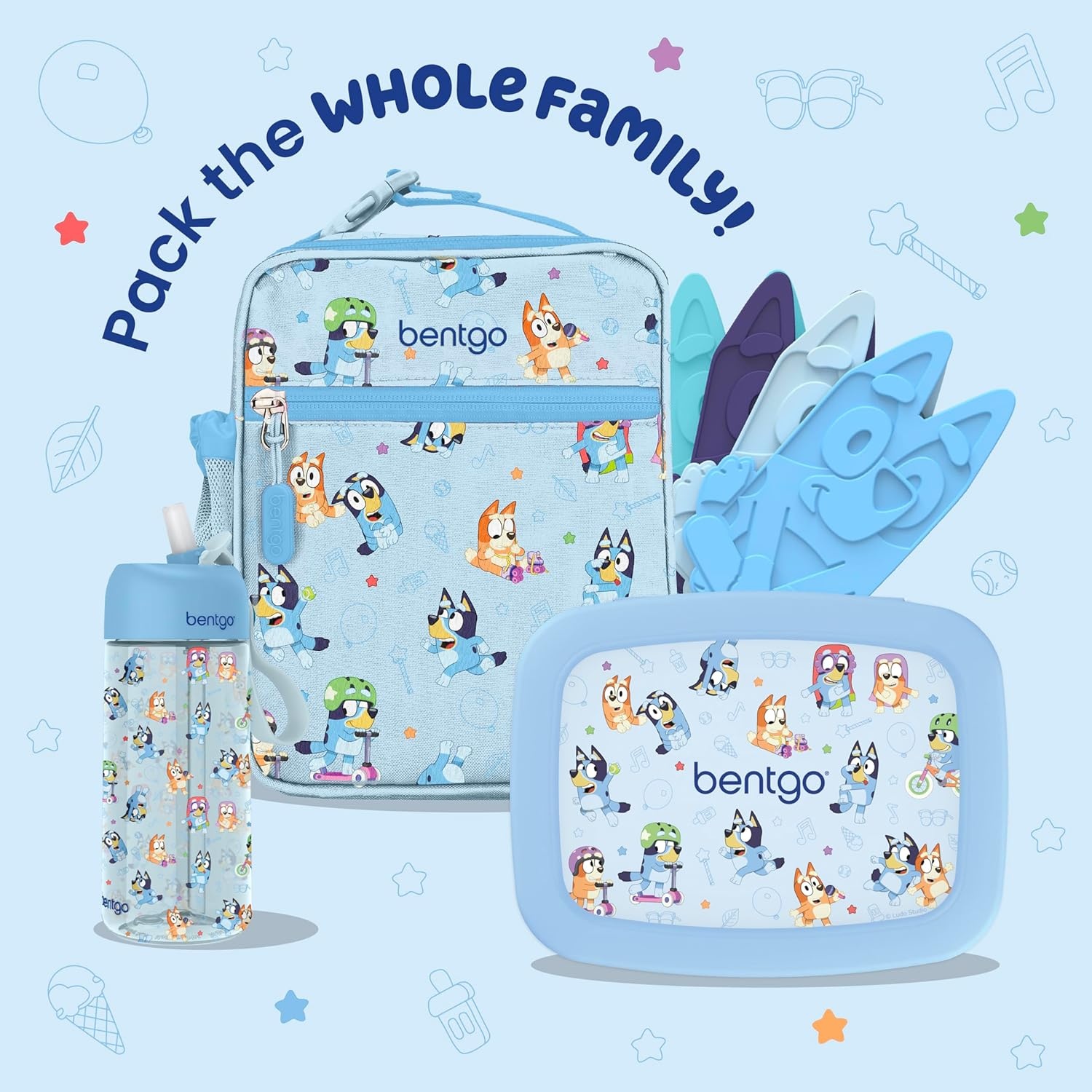 image:imageBentgo BLUEY Kids Prints LeakProof 5Compartment BentoStyle Kids Lunch Box Ideal Portions Ages 37 Durable DropProof Dishwasher Safe PFAS amp BPAFree Bluey amp Bingo Play DayBluey Bingo Play Day