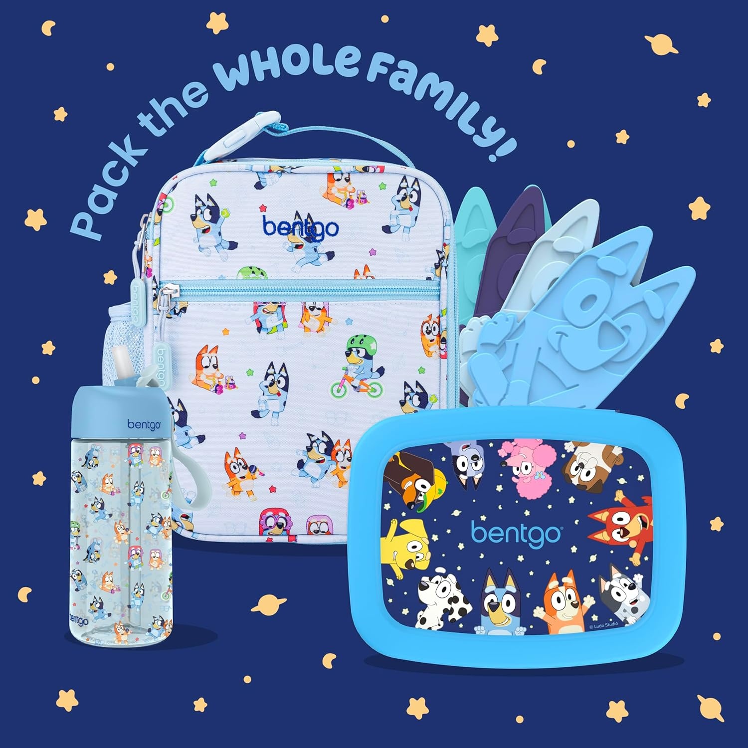 image:imageBentgo BLUEY Kids Prints LeakProof 5Compartment BentoStyle Kids Lunch Box Ideal Portions Ages 37 Durable DropProof Dishwasher Safe PFAS amp BPAFree Bluey amp Bingo Play DayBlueys Universe