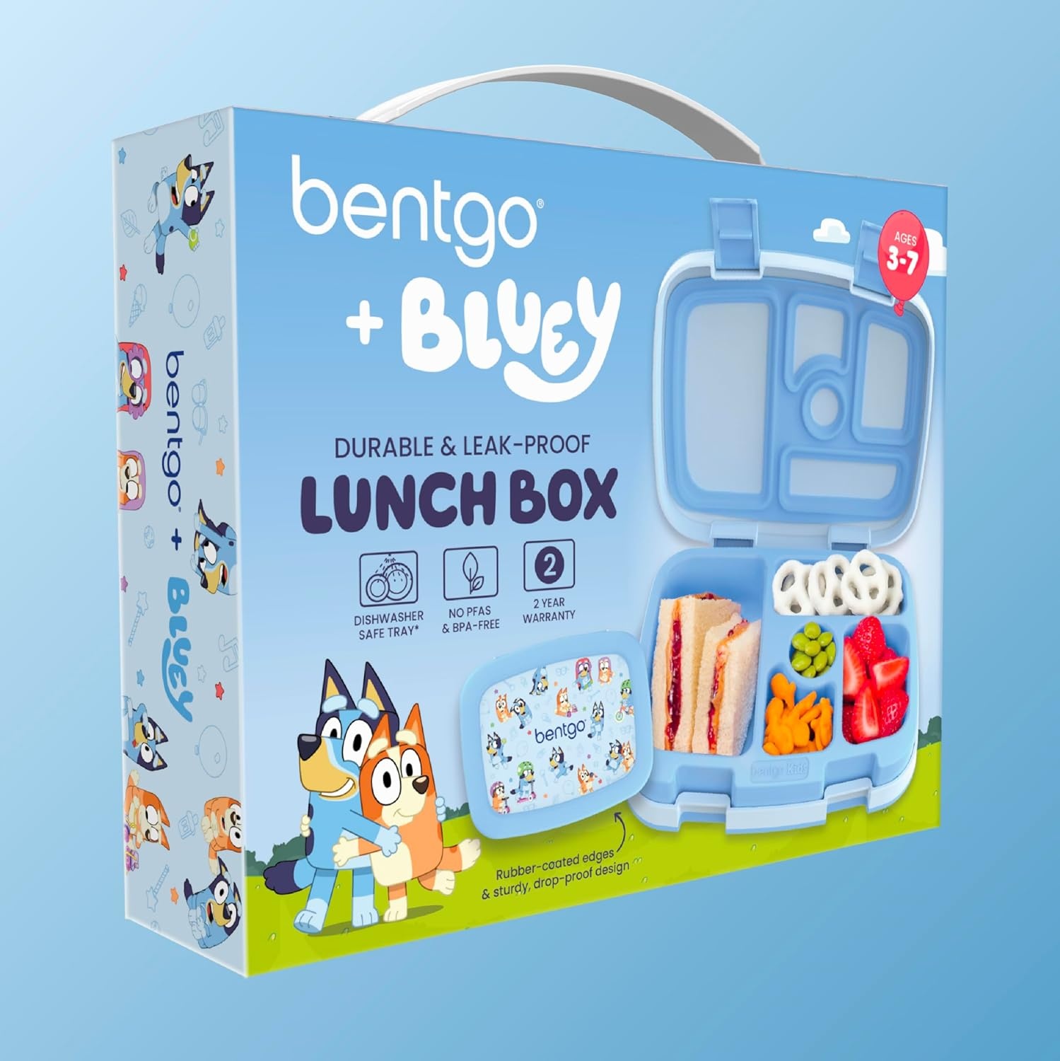 image:imageBentgo BLUEY Kids Prints LeakProof 5Compartment BentoStyle Kids Lunch Box Ideal Portions Ages 37 Durable DropProof Dishwasher Safe PFAS amp BPAFree Bluey amp Bingo Play DayBluey Bingo Play Day