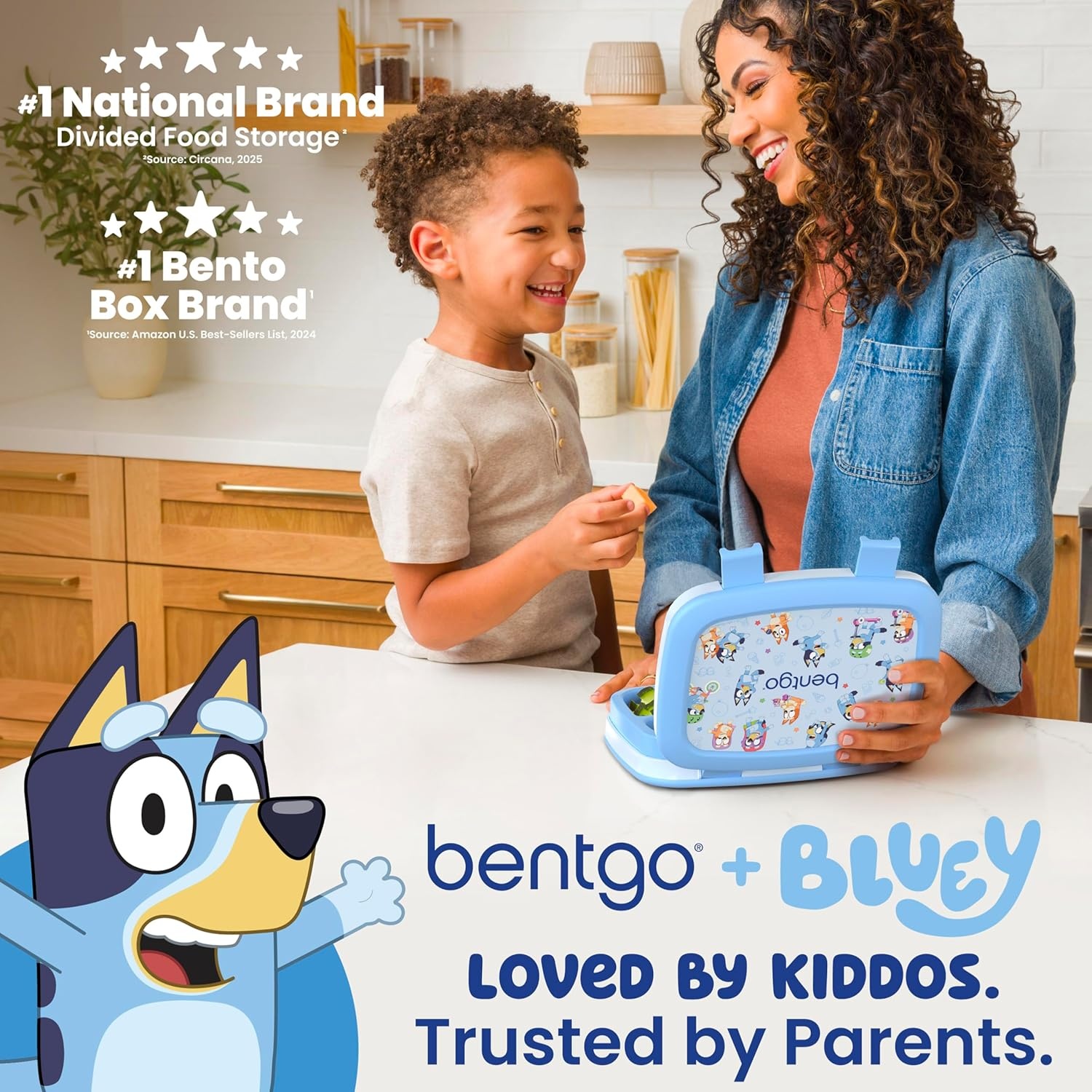 image:imageBentgo BLUEY Kids Prints LeakProof 5Compartment BentoStyle Kids Lunch Box Ideal Portions Ages 37 Durable DropProof Dishwasher Safe PFAS amp BPAFree Bluey amp Bingo Play DayBluey Bingo Play Day