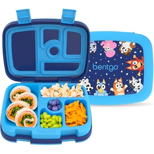 Bentgo + BLUEY Kids Prints Leak-Proof, 5-Compartment Bento-Style Kids Lunch Box – Ideal Portions Ages 3-7, Durable, Drop-Proof, Dishwasher Safe, PFAS & BPA-Free (Bluey & Bingo Play Day)(Bluey’s Universe)