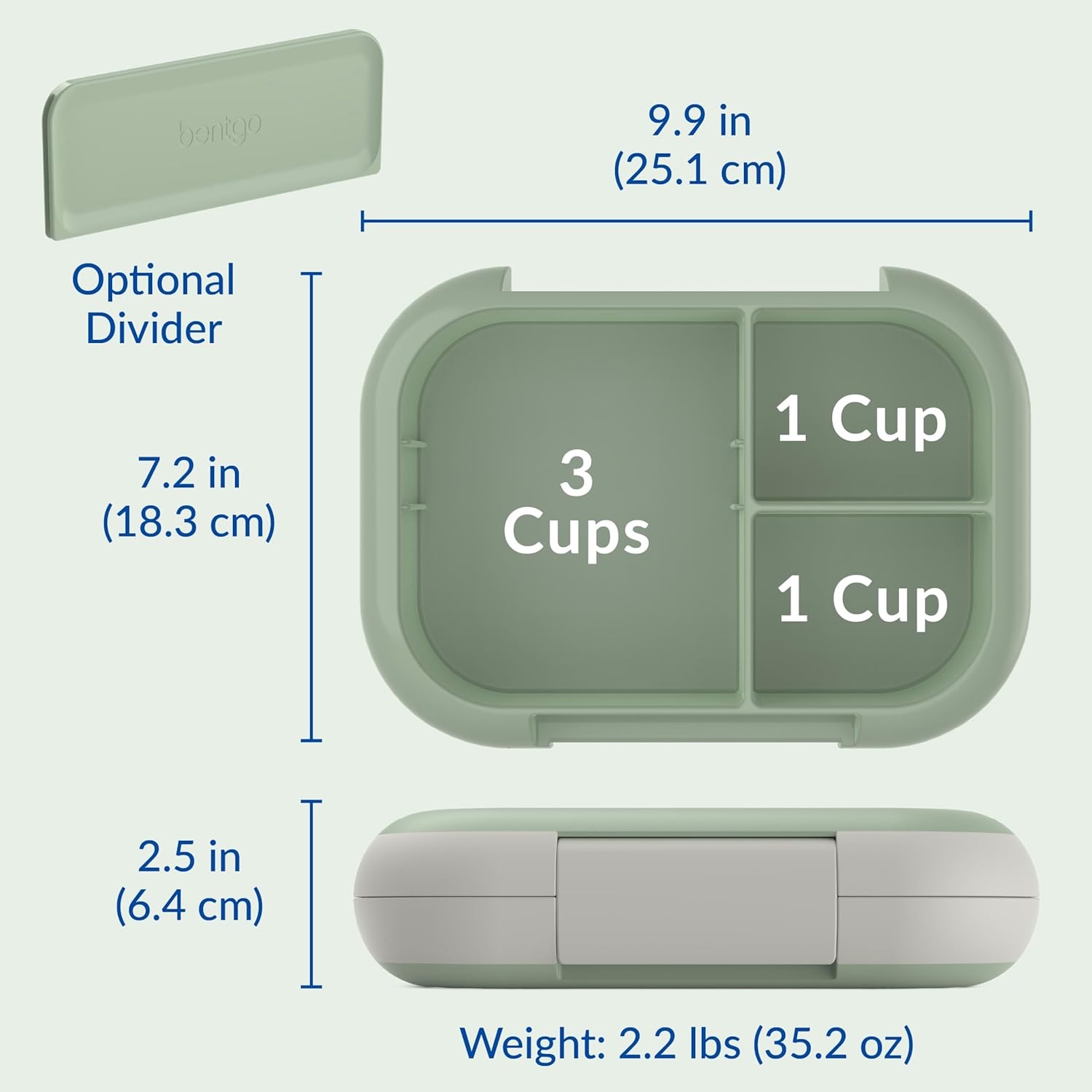 image:imageBentgo Chill Kids Truly Teal and Chill Max Clay Green amp Gray Lunch Box Set
