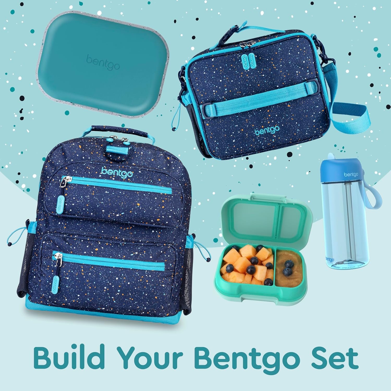 image:imageBentgo Chill Kids Truly Teal and Chill Mini Tide Blues Lunch Box Set