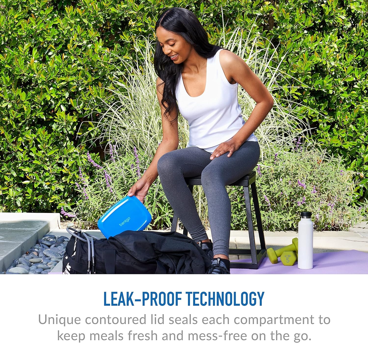 image:imageBentgo Fresh LeakProof Versatile 4Compartment BentoStyle Lunch Box with Removable Divider PortionControlled Meals for Teens and Adults OnTheGo BPAFree FoodSafe Materials BlueBlue