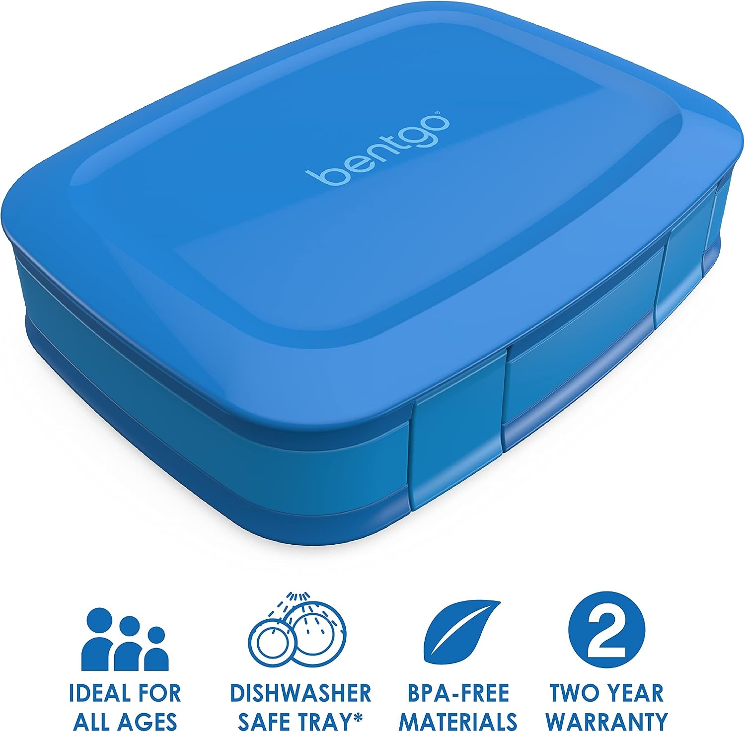 image:imageBentgo Fresh LeakProof Versatile 4Compartment BentoStyle Lunch Box with Removable Divider PortionControlled Meals for Teens and Adults OnTheGo BPAFree FoodSafe Materials BlueBlue