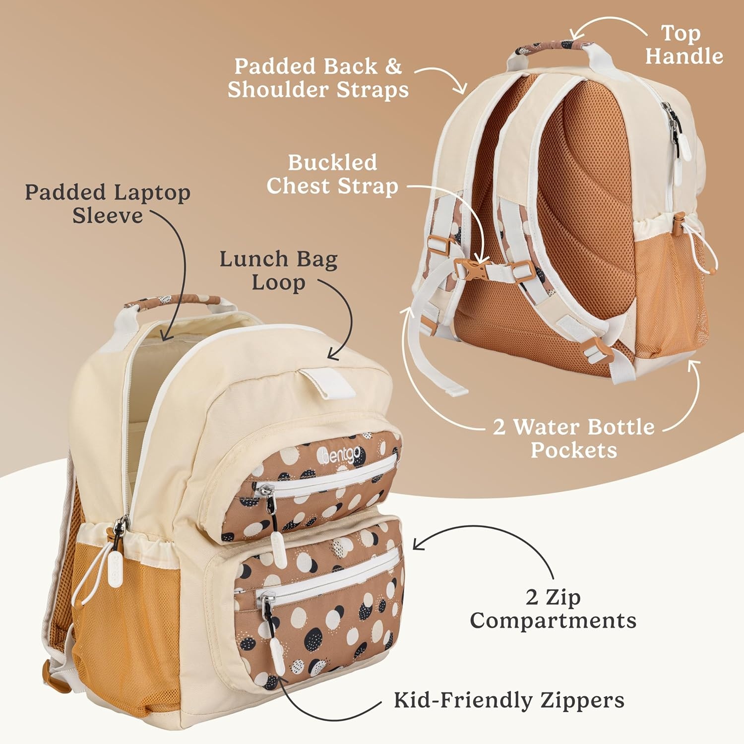 image:imageBentgo Kids 14 Backpack Set With Kids Prints Lunch Box Spots amp Dots