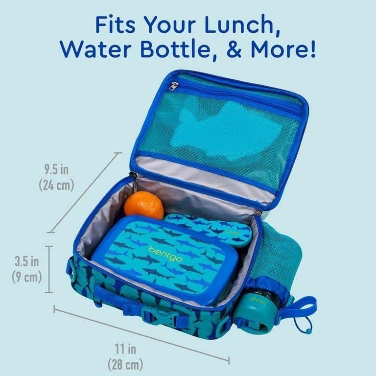 image:imageBentgo Kids Lunch Bag Set Water Bottle New amp Improved 2023 Shark