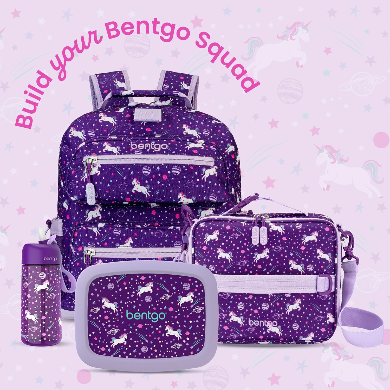 image:imageBentgo Kids Print Backpack Lightweight 14 Backpack for School Travel amp Daycare Ideal for Ages 4 Durable amp WaterResistant Roomy Interior amp Loop for Lunch Bag NEW Ballet amp BowsUnicorn