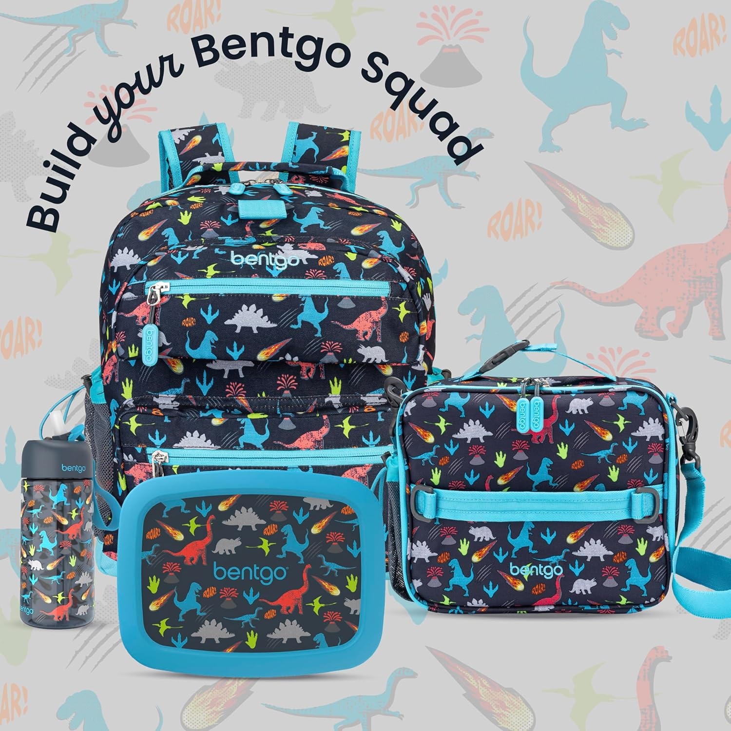 image:imageBentgo Kids Print Backpack Lightweight 14 Backpack for School Travel amp Daycare Ideal for Ages 4 Durable amp WaterResistant Roomy Interior amp Loop for Lunch Bag NEW Ballet amp BowsDinosaur