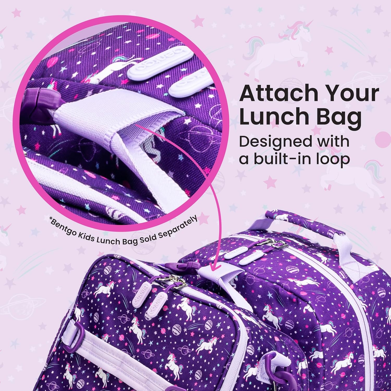 image:imageBentgo Kids Print Backpack Lightweight 14 Backpack for School Travel amp Daycare Ideal for Ages 4 Durable amp WaterResistant Roomy Interior amp Loop for Lunch Bag NEW Ballet amp BowsUnicorn