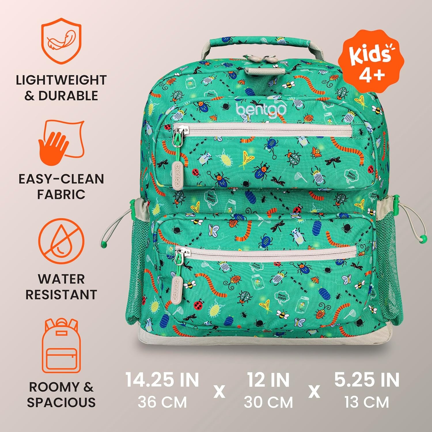image:imageBentgo Kids Print Backpack Lightweight 14 Backpack for School Travel amp Daycare Ideal for Ages 4 Durable amp WaterResistant Roomy Interior amp Loop for Lunch Bag NEW Ballet amp BowsBug Buddies