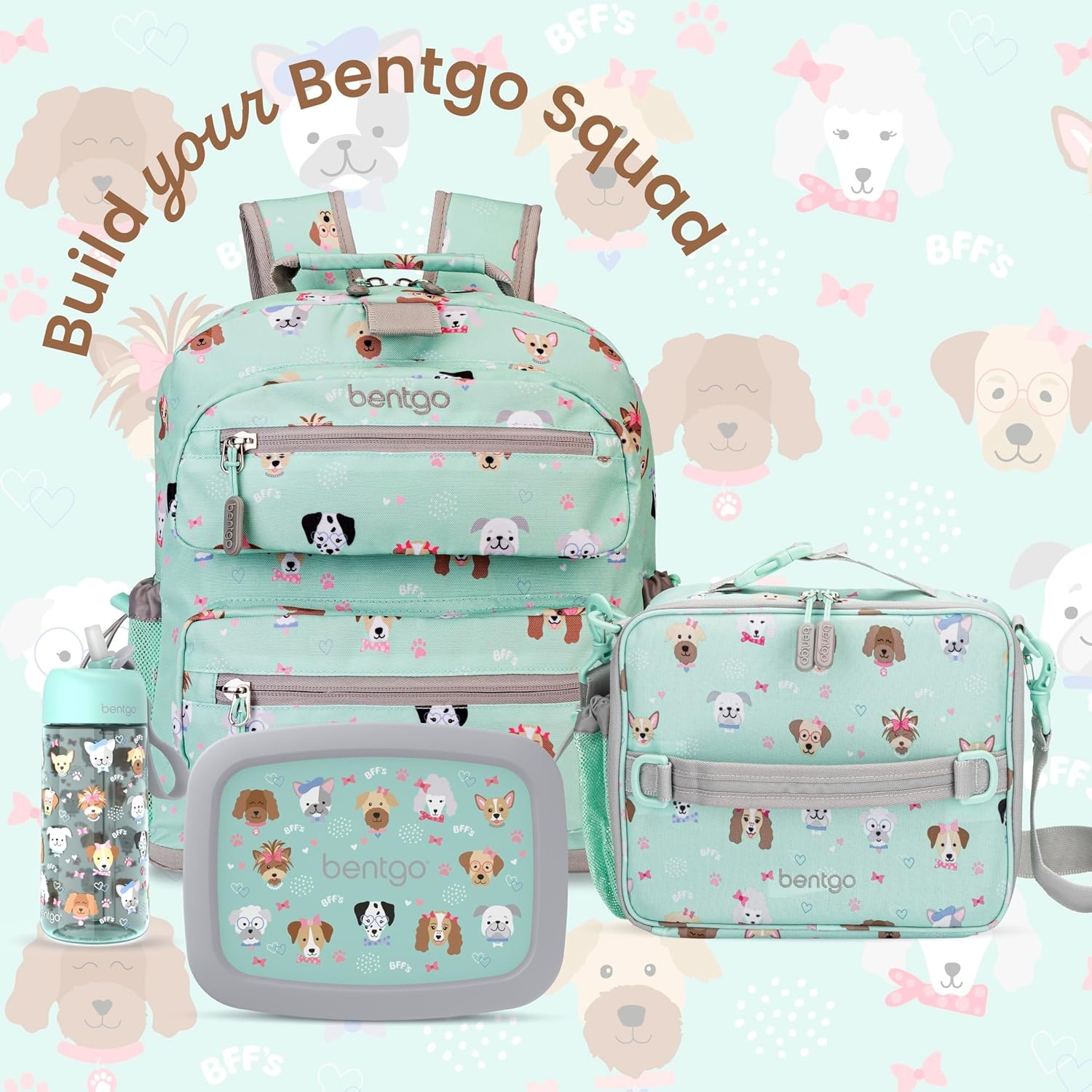 image:imageBentgo Kids Print Backpack Lightweight 14 Backpack for School Travel amp Daycare Ideal for Ages 4 Durable amp WaterResistant Roomy Interior amp Loop for Lunch Bag NEW Ballet amp BowsPuppy Love