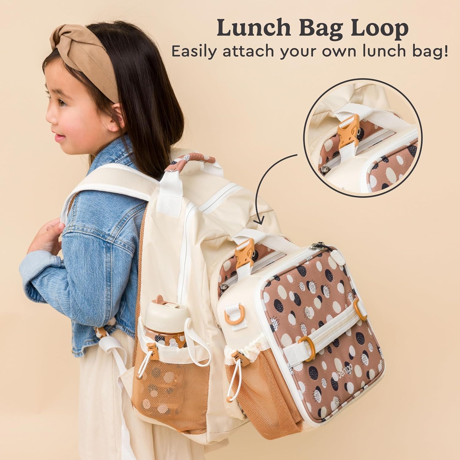 image:imageBentgo Kids Print Backpack Lightweight 14 Backpack for School Travel amp Daycare Ideal for Ages 4 Durable amp WaterResistant Roomy Interior amp Loop for Lunch Bag NEW Ballet amp BowsSpots Dots
