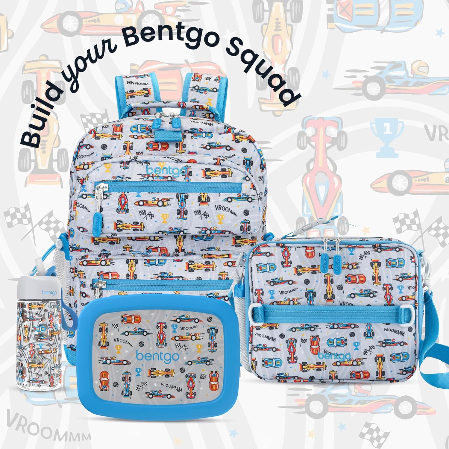 image:imageBentgo Kids Print Backpack Lightweight 14 Backpack for School Travel amp Daycare Ideal for Ages 4 Durable amp WaterResistant Roomy Interior amp Loop for Lunch Bag NEW Ballet amp BowsRace Cars
