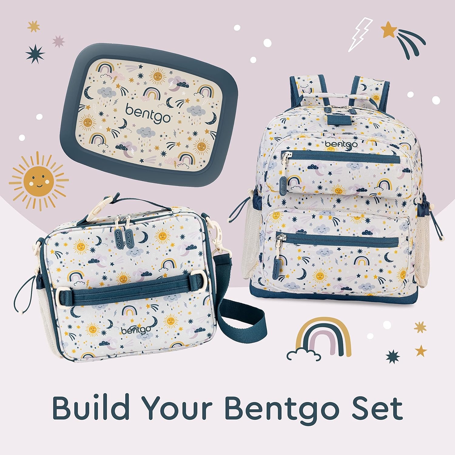 image:imageBentgo Kids Print Backpack Lightweight 14 Backpack for School Travel amp Daycare Ideal for Ages 4 Durable amp WaterResistant Roomy Interior amp Loop for Lunch Bag NEW Ballet amp BowsFriendly Skies