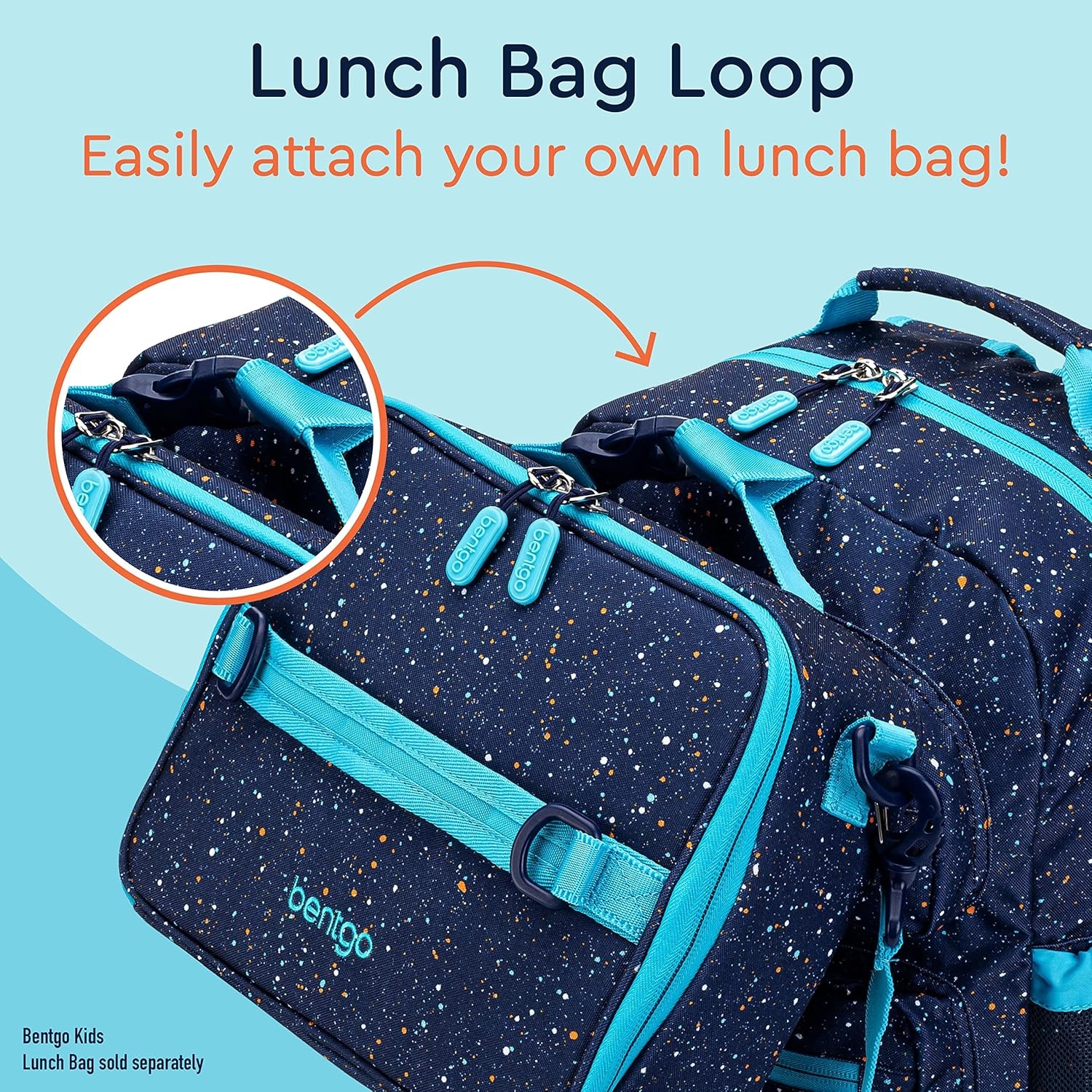 image:imageBentgo Kids Print Backpack Lightweight 14 Backpack for School Travel amp Daycare Ideal for Ages 4 Durable amp WaterResistant Roomy Interior amp Loop for Lunch Bag NEW Ballet amp BowsConfetti Edition Abyss Blue