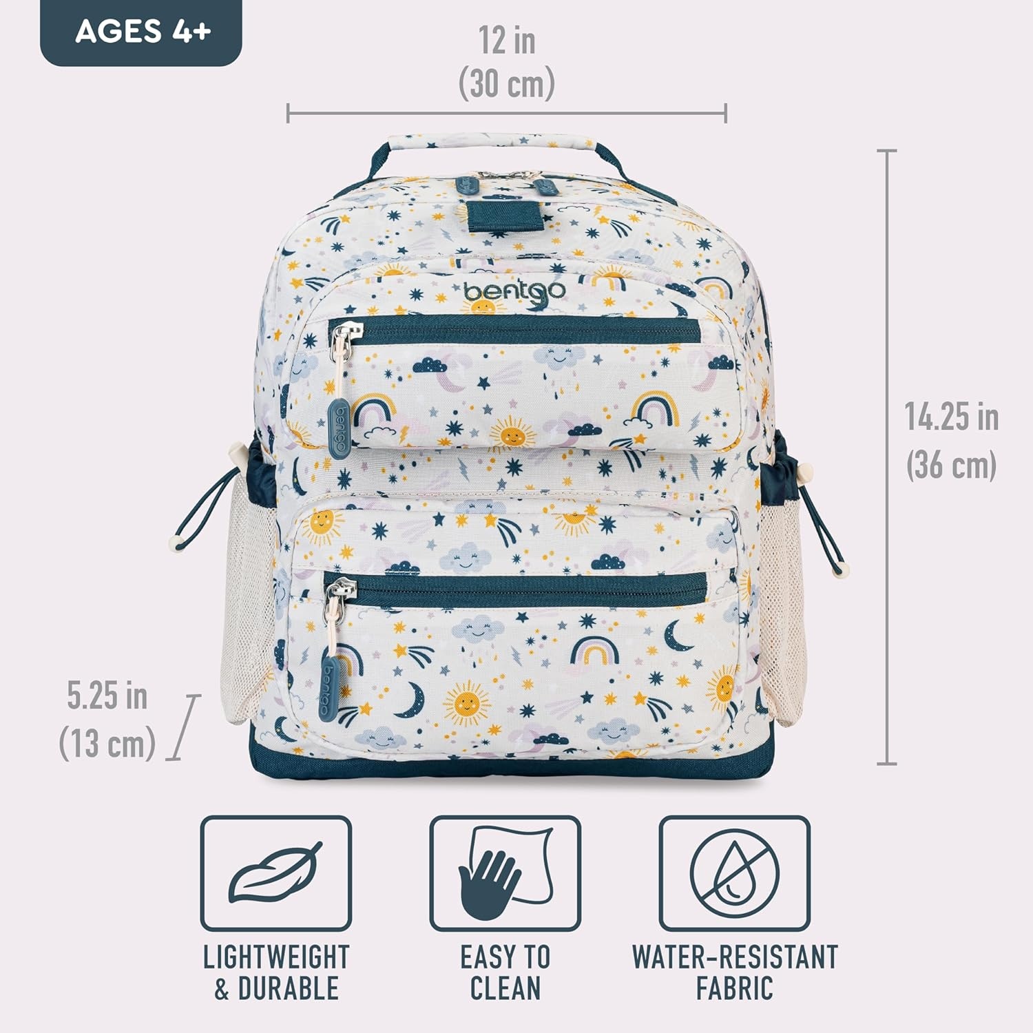 image:imageBentgo Kids Print Backpack Lightweight 14 Backpack for School Travel amp Daycare Ideal for Ages 4 Durable amp WaterResistant Roomy Interior amp Loop for Lunch Bag NEW Ballet amp BowsFriendly Skies