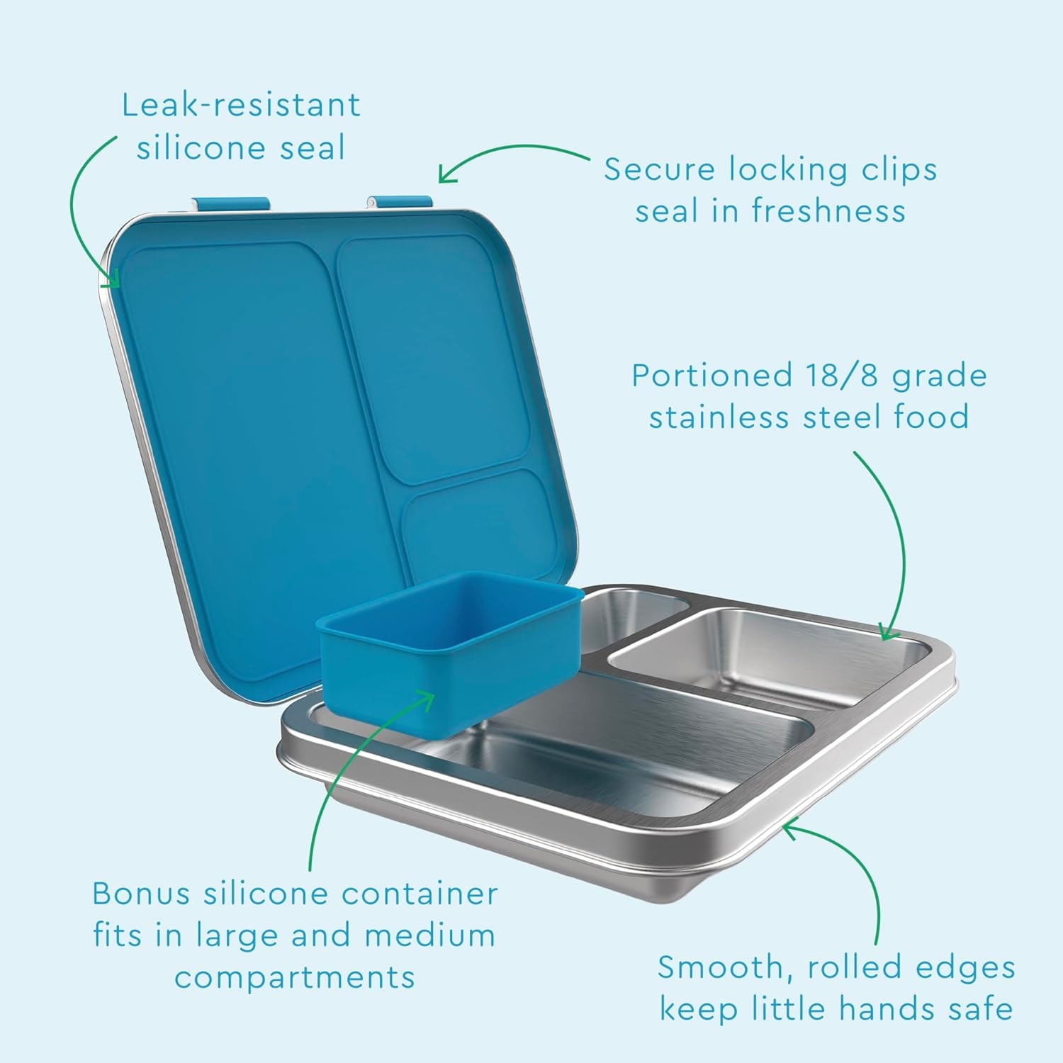 image:imageBentgo Kids Stainless Steel Lunch Box and Water Bottle Set Dinosaur