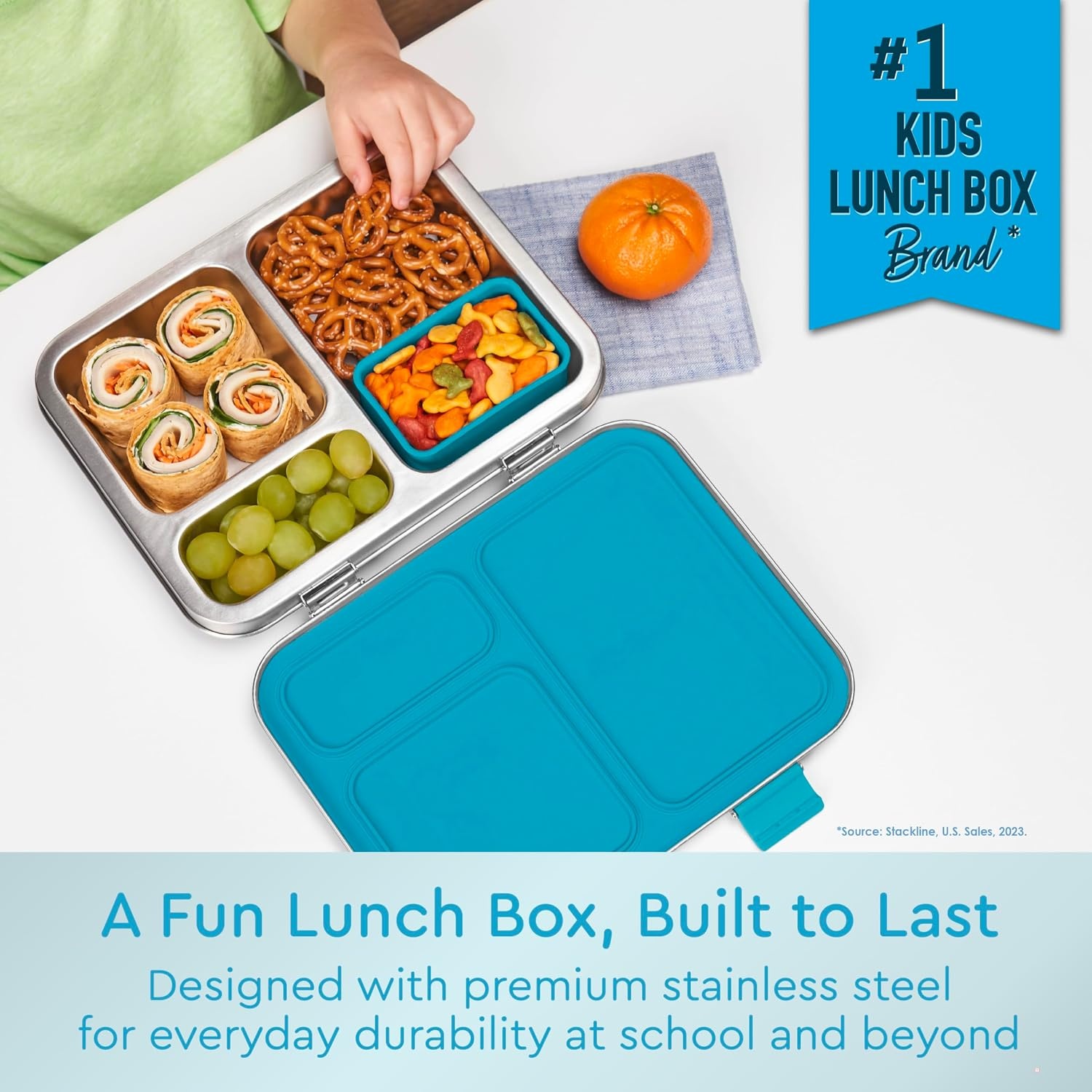 image:imageBentgo Kids Stainless Steel Lunch Box and Water Bottle Set Dinosaur
