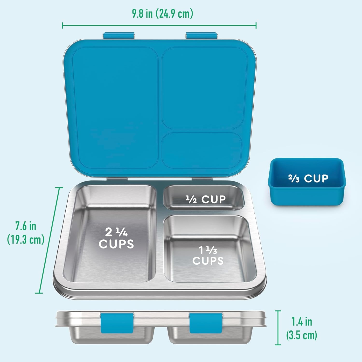 image:imageBentgo Kids Stainless Steel Lunch Box and Water Bottle Set Dinosaur