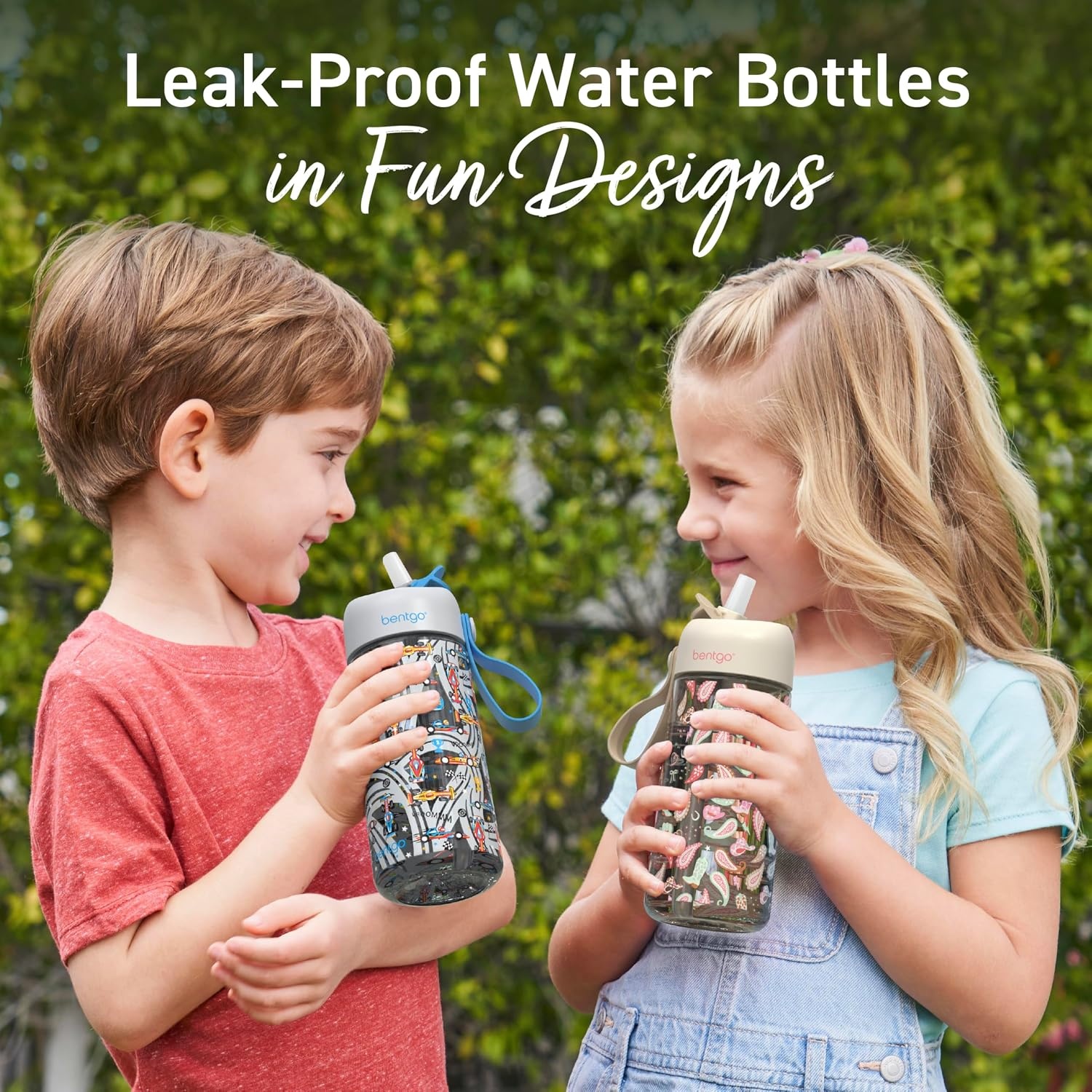 image:imageBentgo Kids Water Bottle LeakProof Durable Tritan PFAS amp BPAFree 15 fl oz KidsToddlers Ages 3 for School amp Sports Bite amp Sip Spout Carrying Handle Dishwasher Safe NEW Ballet amp BowsCowgirl Dreams