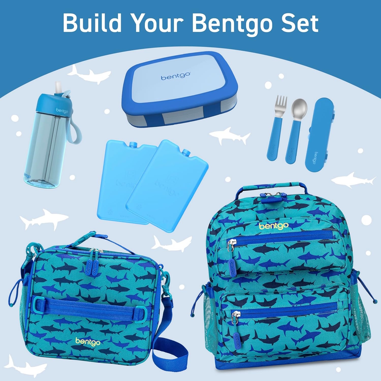 image:imageBentgo Kids Water Bottle LeakProof Durable Tritan PFAS amp BPAFree 15 fl oz KidsToddlers Ages 3 for School amp Sports Bite amp Sip Spout Carrying Handle Dishwasher Safe NEW Ballet amp BowsBlue