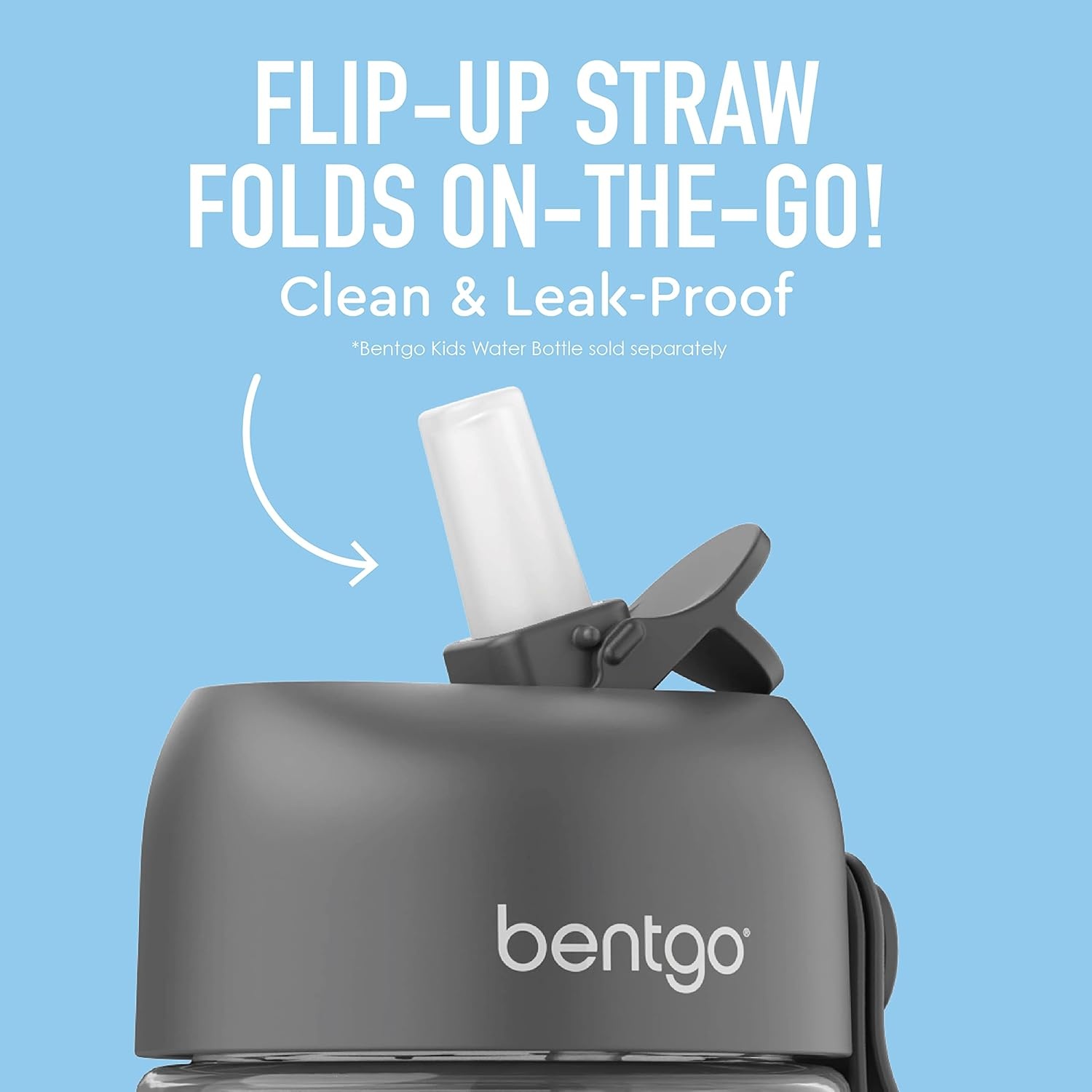 image:imageBentgo Kids Water Bottle and Replacement Straws Set Wavy