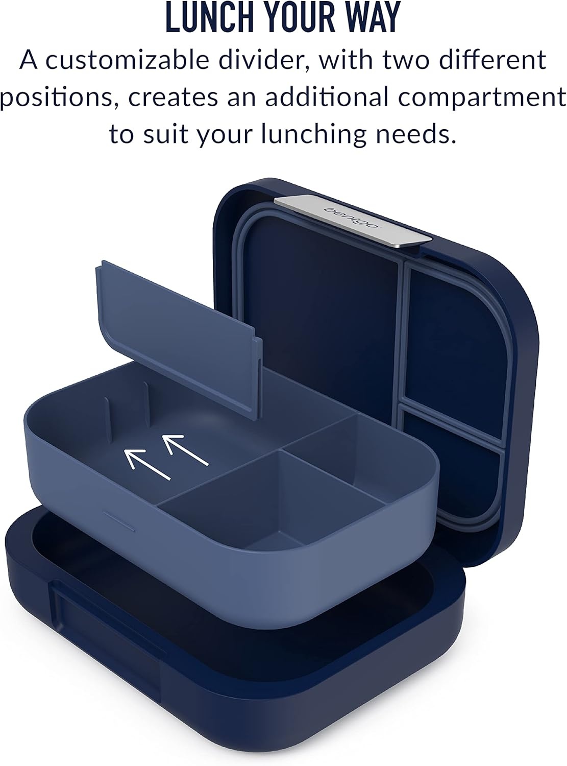 image:imageBentgo Modern BentoStyle Lunch Box Set With Reusable Snack Cup Navy