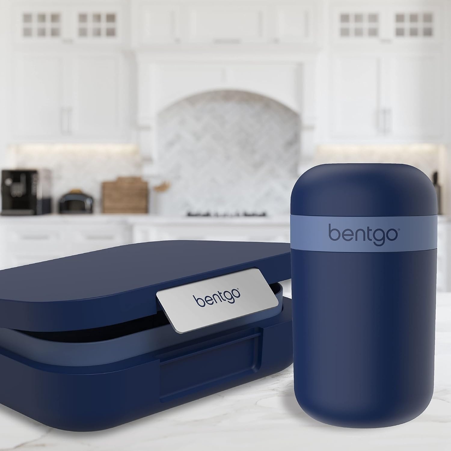 image:imageBentgo Modern BentoStyle Lunch Box Set With Reusable Snack Cup Navy