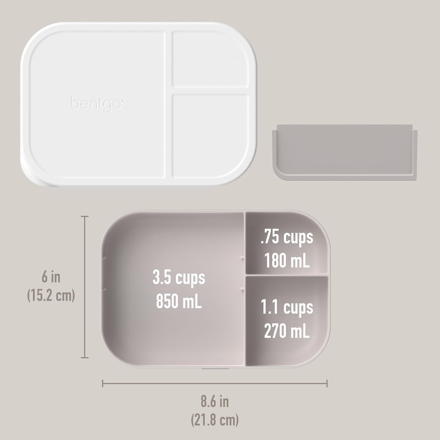 image:imageBentgo Modern Tray with Matte Lid Reusable BPAFree Meal Prep Containers for Adults with Removable Divider 3 or 4 Compartments for Healthy Portioned Meals At Home amp On the Go OrchidWhite