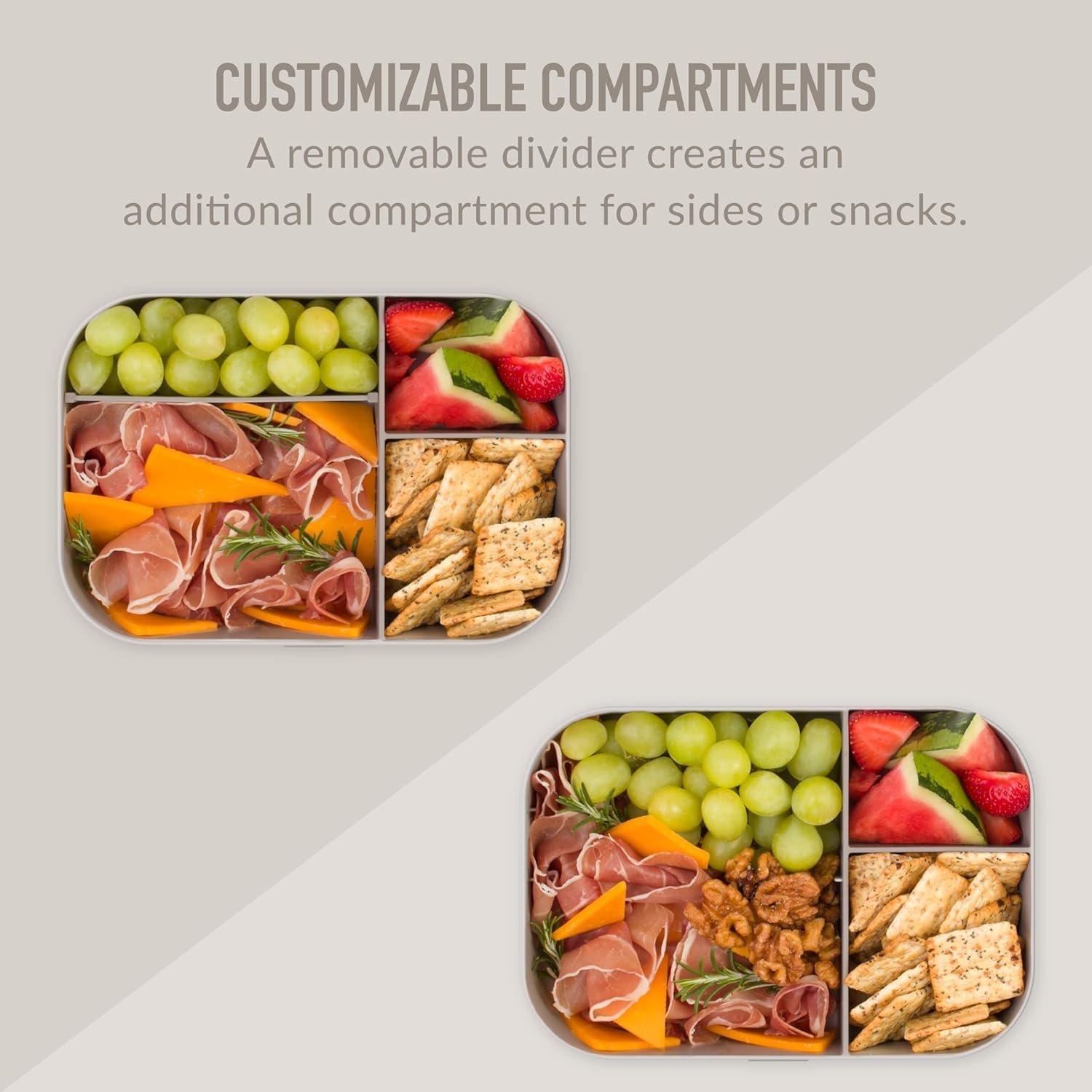 image:imageBentgo Modern Tray with Matte Lid Reusable BPAFree Meal Prep Containers for Adults with Removable Divider 3 or 4 Compartments for Healthy Portioned Meals At Home amp On the Go OrchidWhite