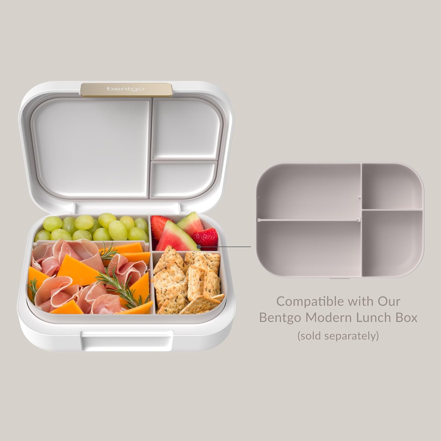image:imageBentgo Modern Tray with Matte Lid Reusable BPAFree Meal Prep Containers for Adults with Removable Divider 3 or 4 Compartments for Healthy Portioned Meals At Home amp On the Go OrchidWhite
