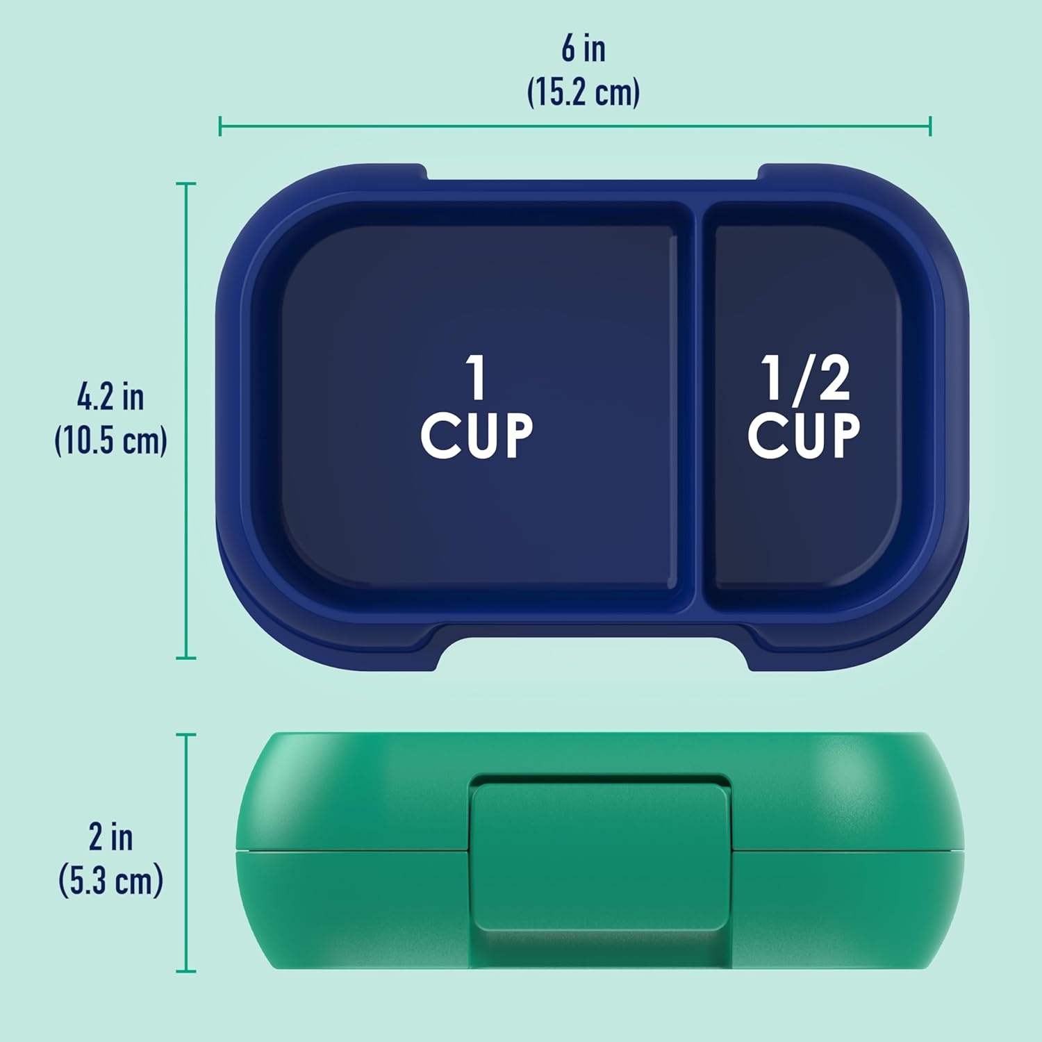 image:imageBentgo Pop Lunch Box Navy BlueChartreuse Set With Kids BentoStyle Snack Box GreenNavy