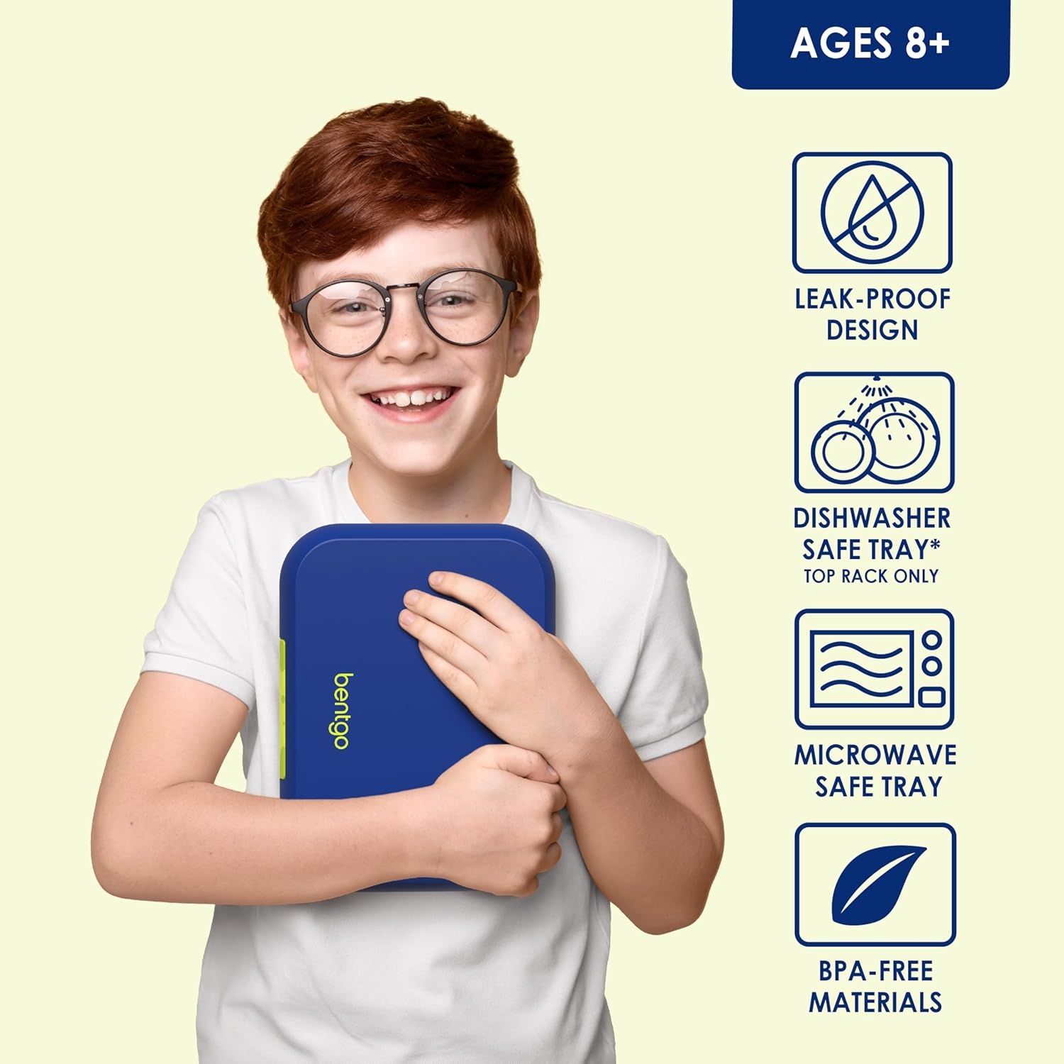 image:imageBentgo Pop Lunch Box Navy BlueChartreuse Set With Kids BentoStyle Snack Box GreenNavy